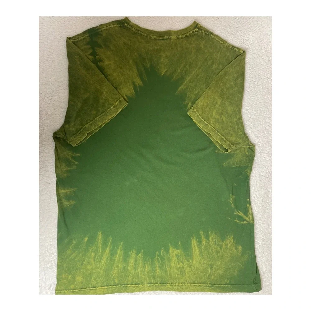 Levi's Green‎ Acid Wash Wolf Graphic Tee Shirt 2XL Oversized Streetwear